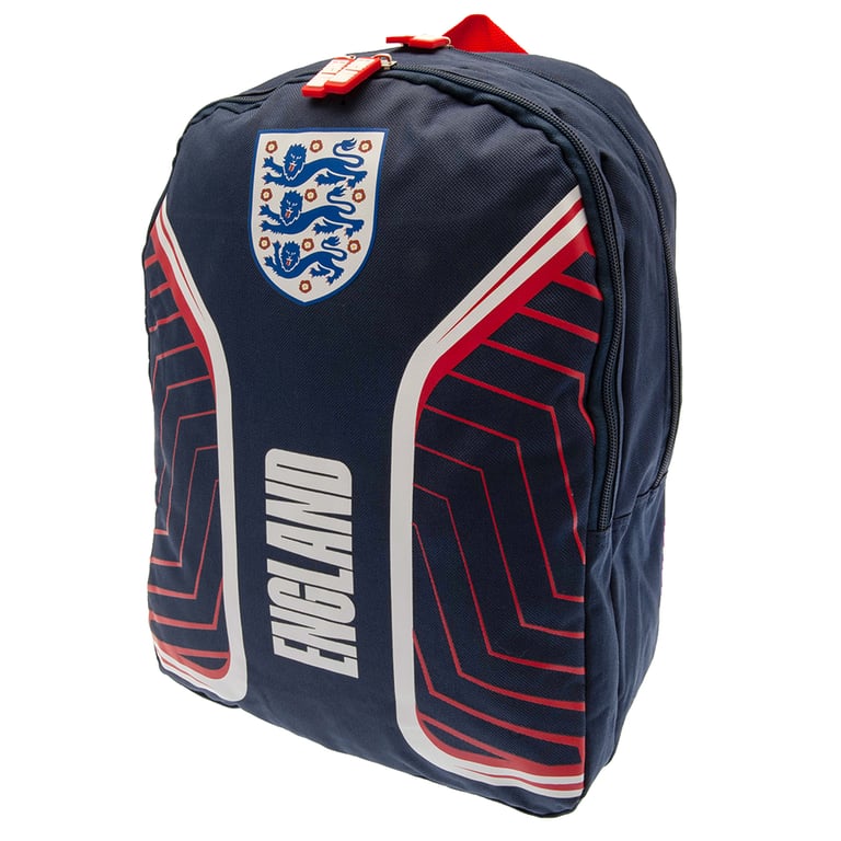 England FA Adjustable Padded Backpack with Rubber Zip Pulls and England Detail