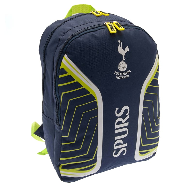 Tottenham Hotspur FC Flash Adjustable Padded Backpack with Large Zipped Compartment and Chelsea Detail Zip Pulls