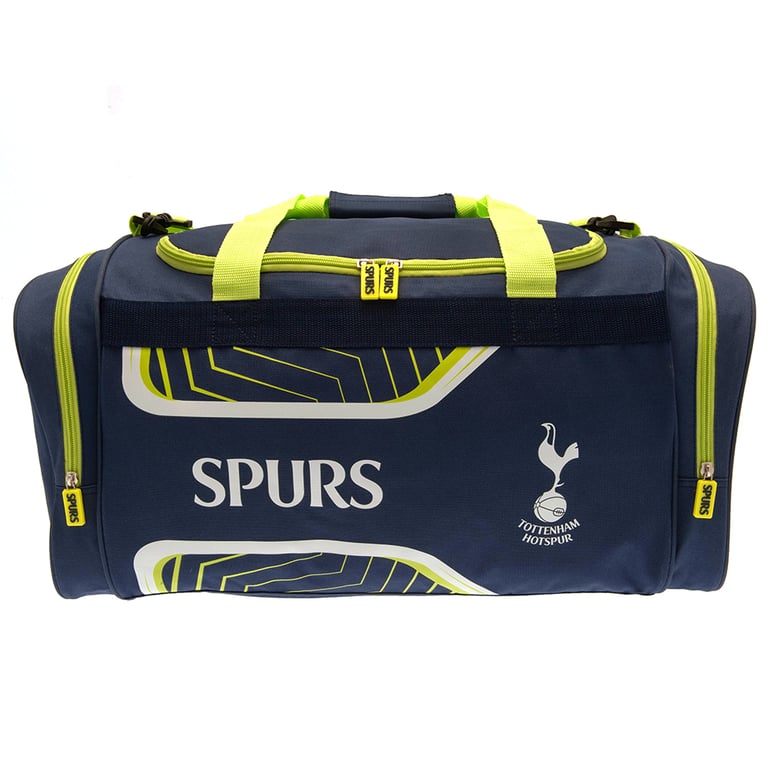Tottenham Hotspur FC Flash Holdall - Large Double Zipped Bag with Spurs Crest & Adjustable Strap