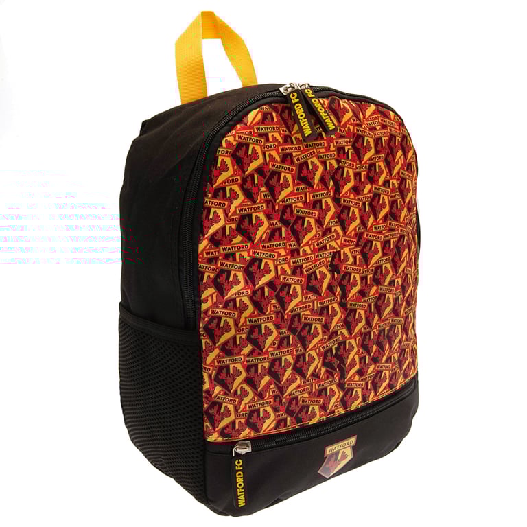 Watford FC Multi Crest Junior Backpack - Adjustable Straps & Multiple Club Crests