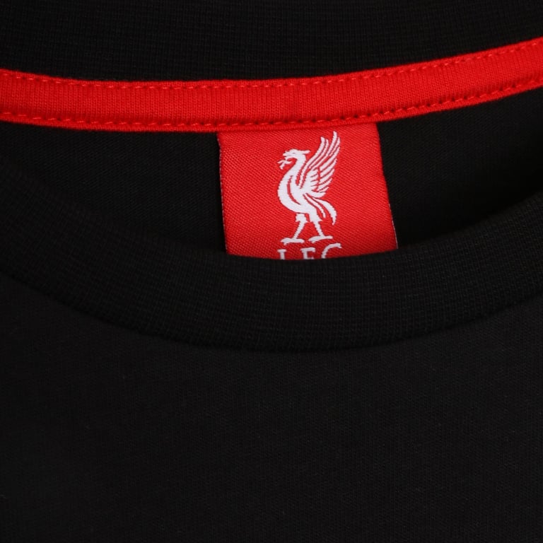Liverpool FC This Is Anfield Retro Liverbird Crest Cotton T Shirt - Mens Black Short Sleeve