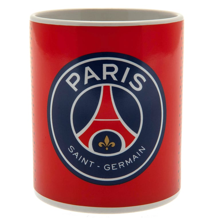 Paris Saint Germain FC Ceramic Fade Design Mug with Club Crest and White Handle