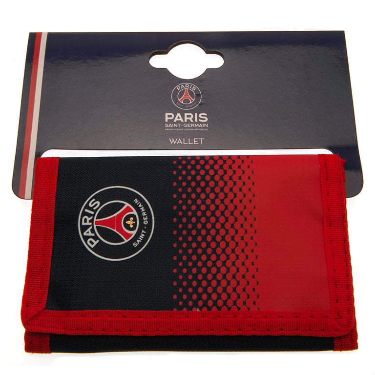 Paris Saint Germain FC Polyester Fade Wallet - 5 Compartment Club Crest Design
