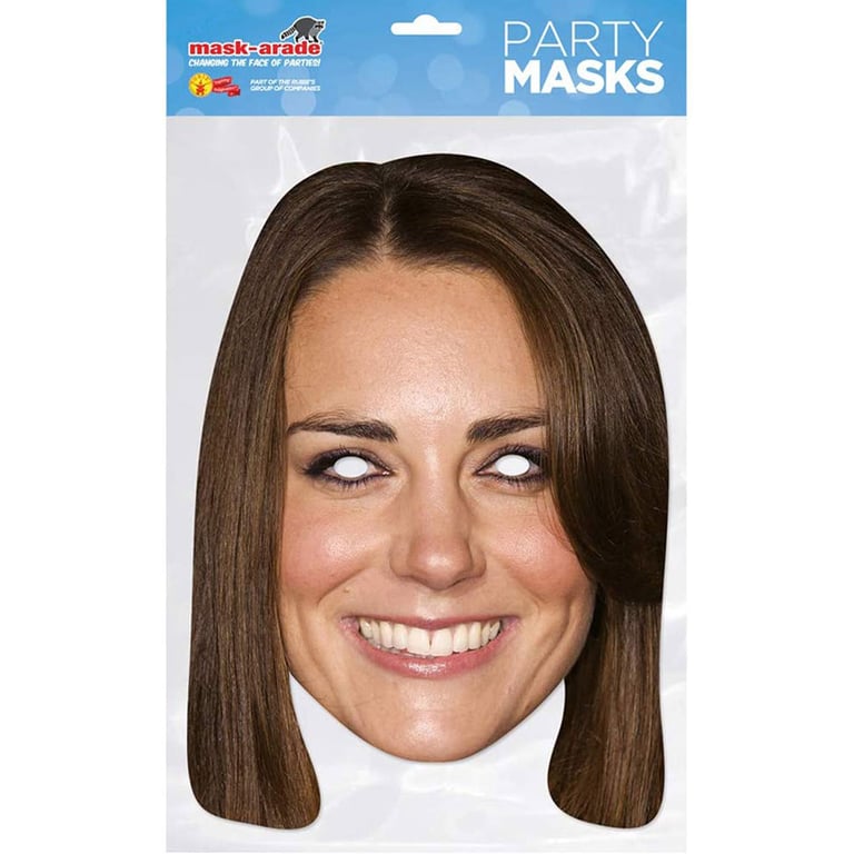 Kate Middleton High Quality Printed Face Mask with Elastic Strap and Eye Holes