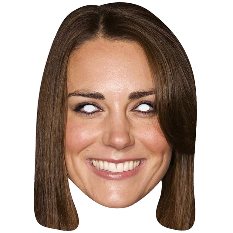 Kate Middleton High Quality Printed Face Mask with Elastic Strap and Eye Holes