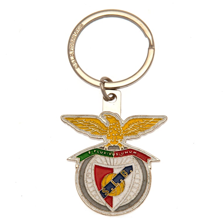 SL Benfica Metal Crest Keyring with Enamel Infill Finish