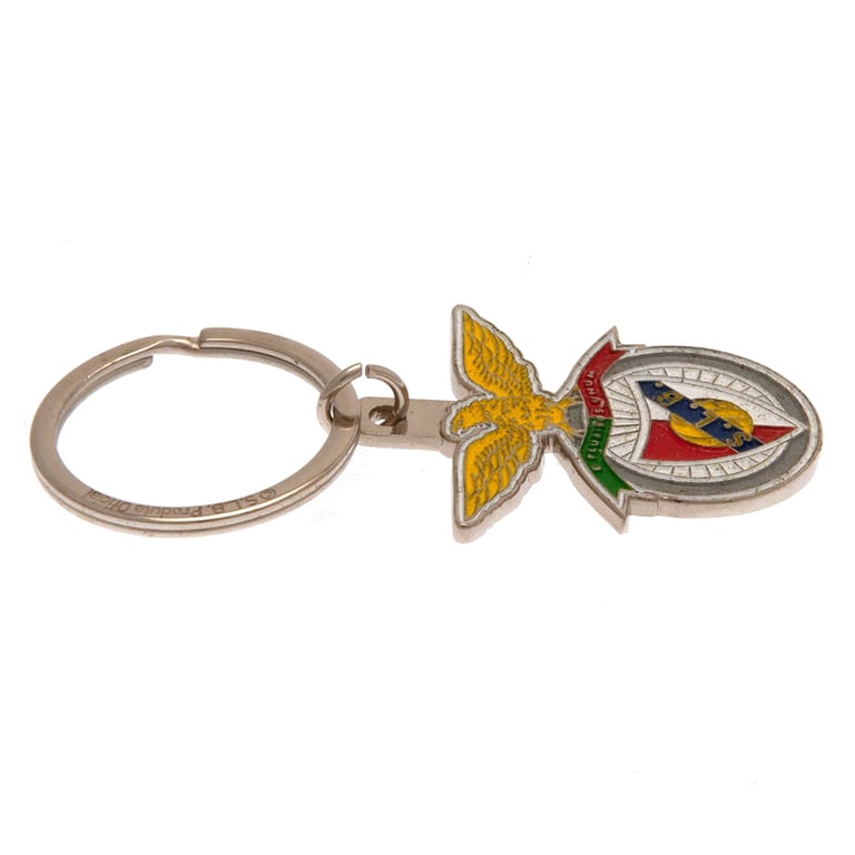 SL Benfica Metal Crest Keyring with Enamel Infill Finish