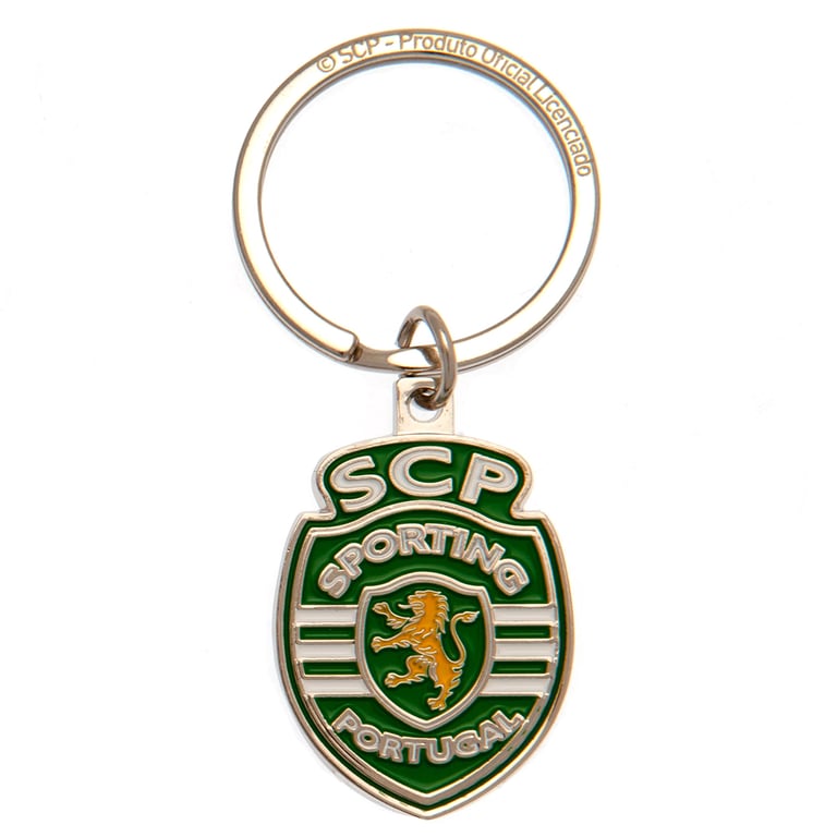 Sporting CP Crest Metal Keyring with Enamel Infill and Split Ring Closure