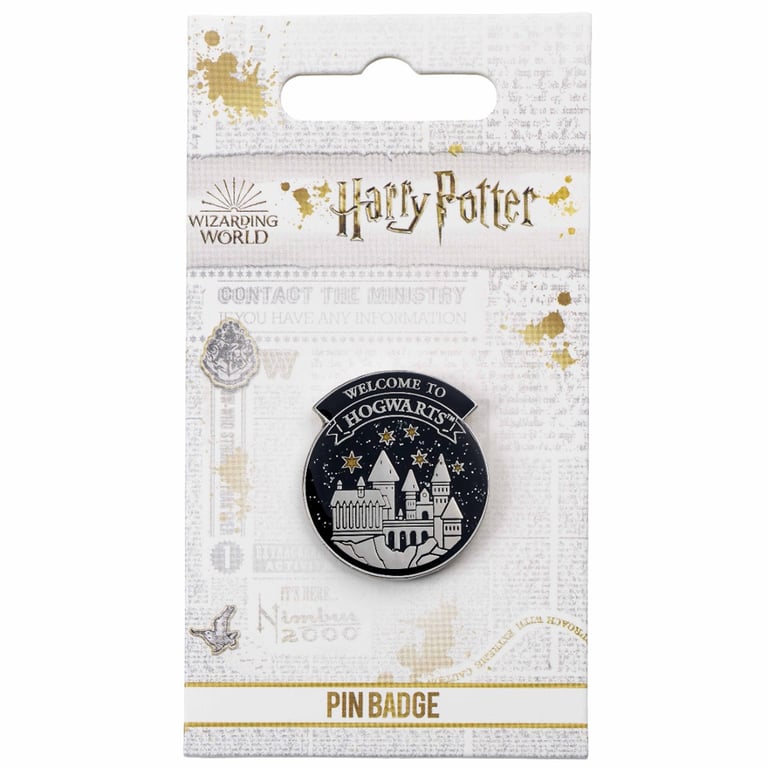 Harry Potter Hogwarts Castle Enamel Pin Badge - Night Shot Design