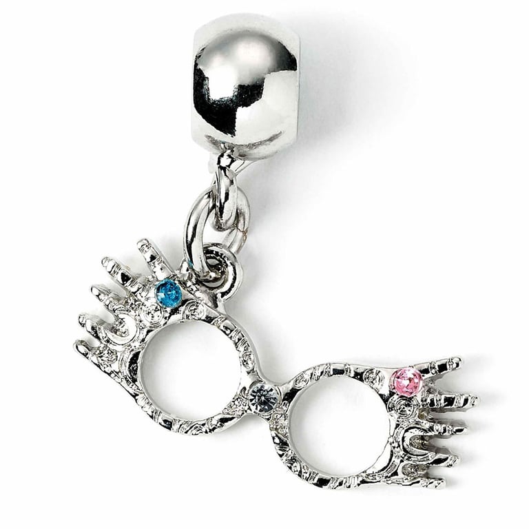 Harry Potter Luna Lovegood Silver Plated Spectrespecs Charm - Universal Size Charm Bracelet Accessory