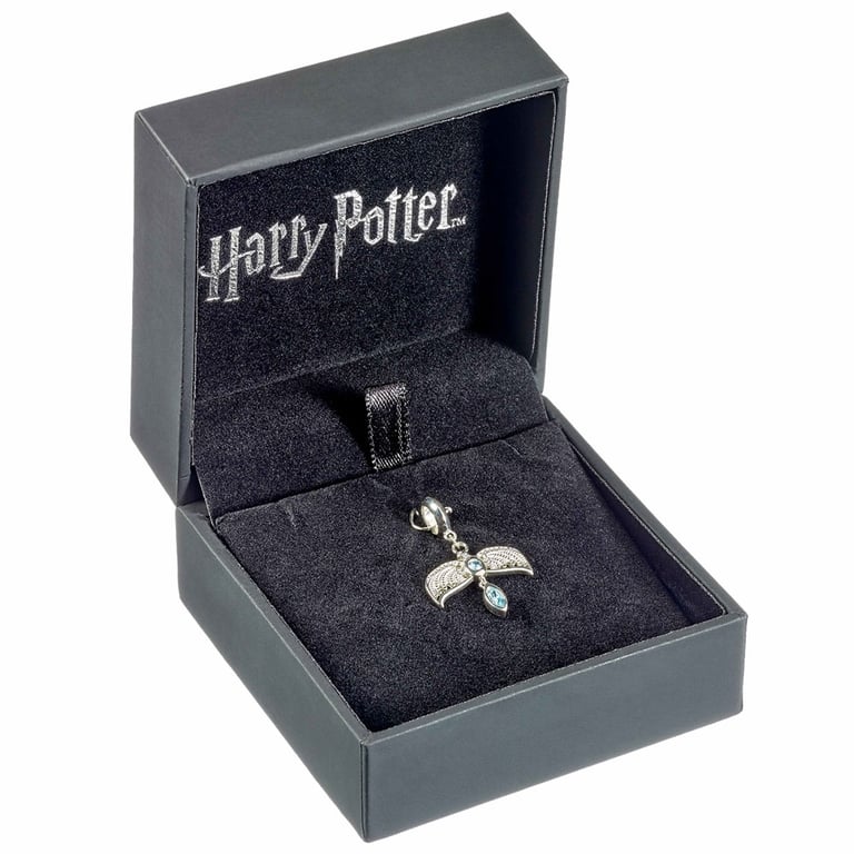 Harry Potter Sterling Silver Diadem Crystal Charm - Detailed Design with Blue Crystals