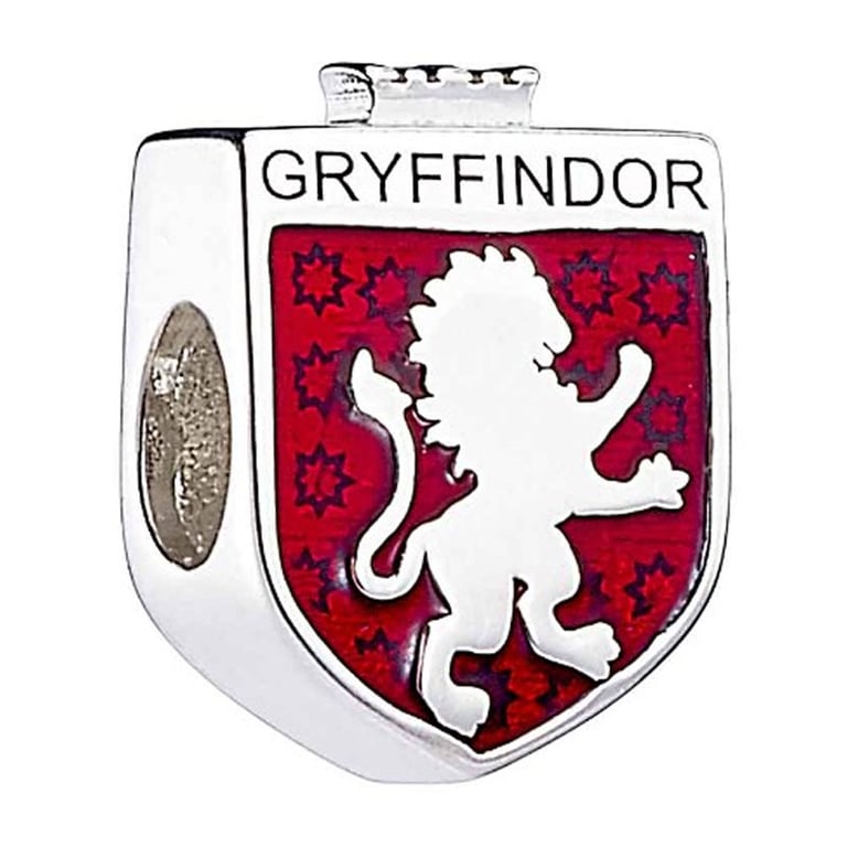 Harry Potter Sterling Silver Gryffindor Lion Enamel Spacer Bead for Charm Bracelets