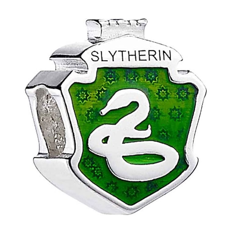 Harry Potter Sterling Silver Slytherin Serpent Enamel Filled Charm Bracelet Accessory