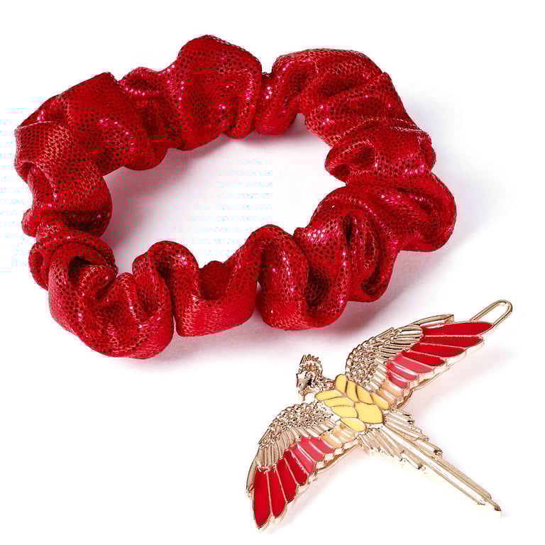 Harry Potter Fawkes Hair Accessory Set - Premium 2-Piece Gift Set