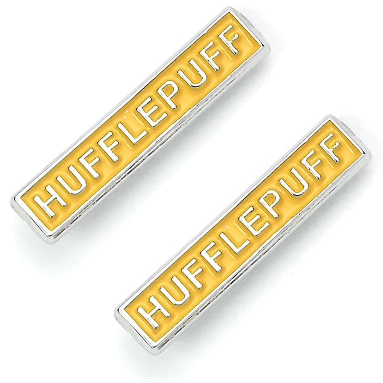 Harry Potter Silver Plated Hufflepuff Earring Set - Detailed Designs