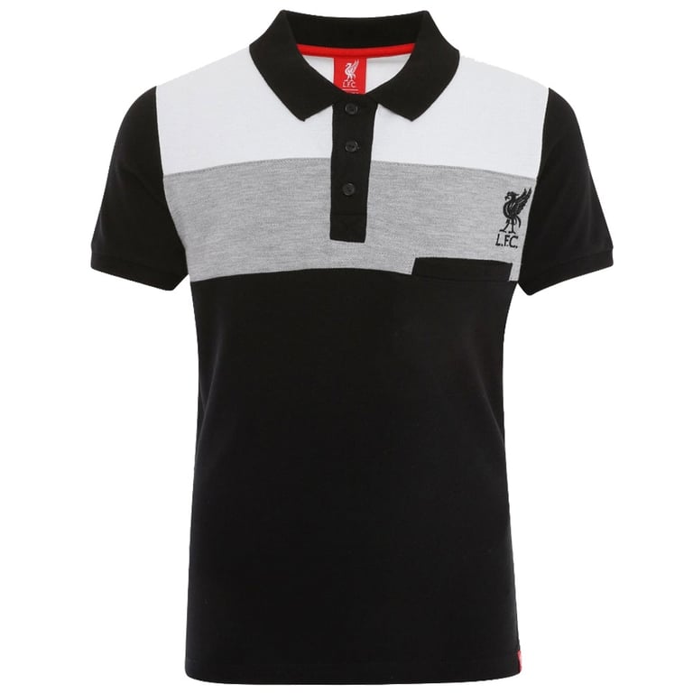 Liverpool FC Junior Colour Block Polo - 100 Cotton, Machine Washable