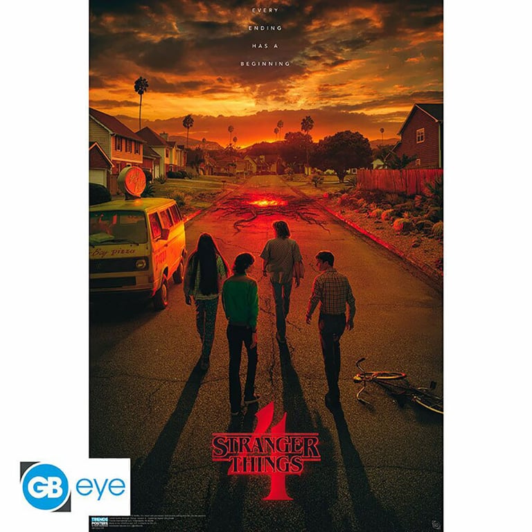 Stranger Things Season 4 California Rolled Poster - High Resolution Artwork on Gloss Paper