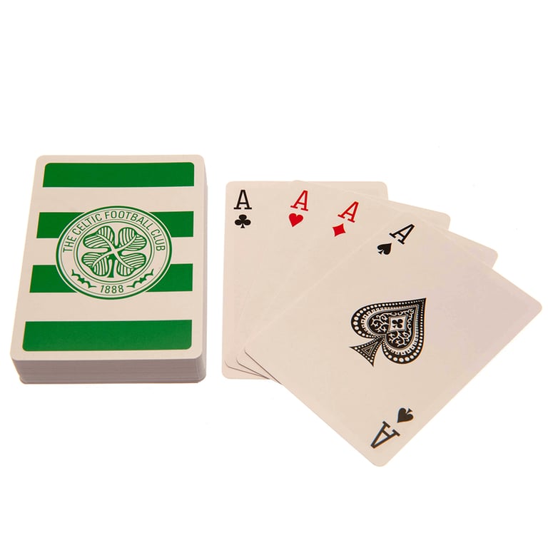 Celtic FC Linen Finish Playing Cards - Official Club Crest Adorned