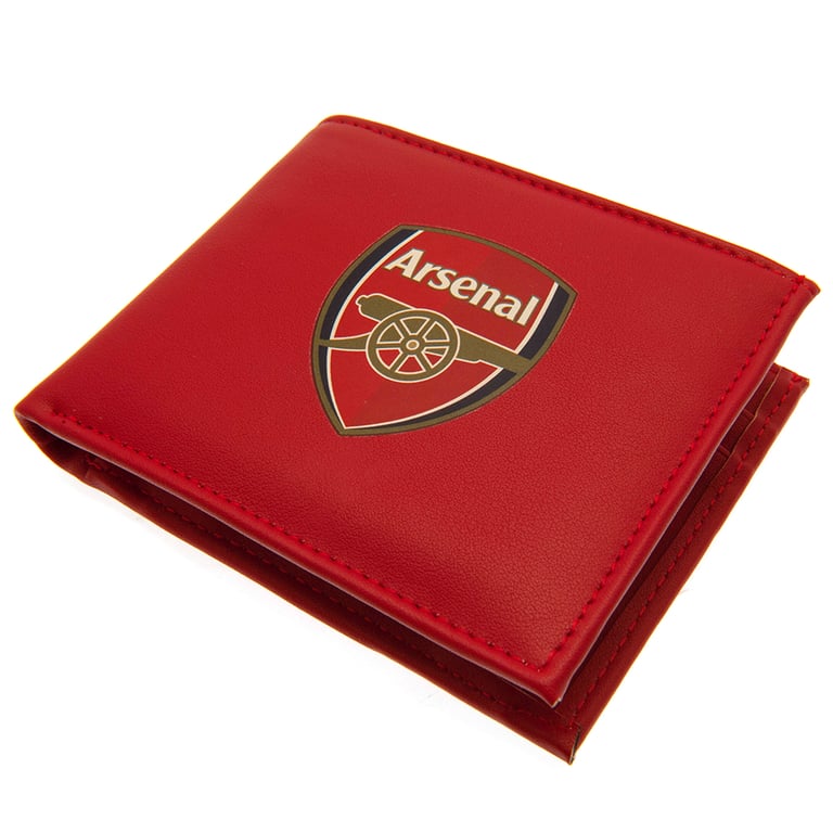 Arsenal FC Coloured PU Wallet - 3 Card Slots, Club Crest Design
