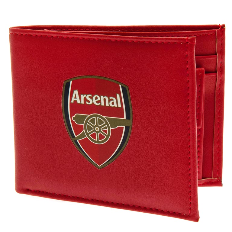 Arsenal FC Coloured PU Wallet - 3 Card Slots, Club Crest Design
