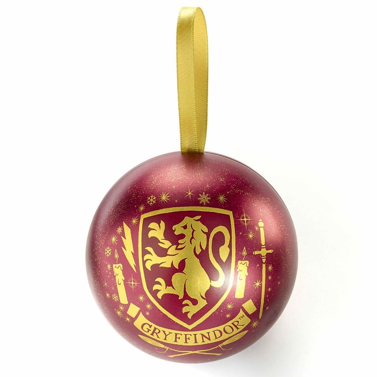 Harry Potter Gryffindor House Christmas Bauble Decoration with Necklace