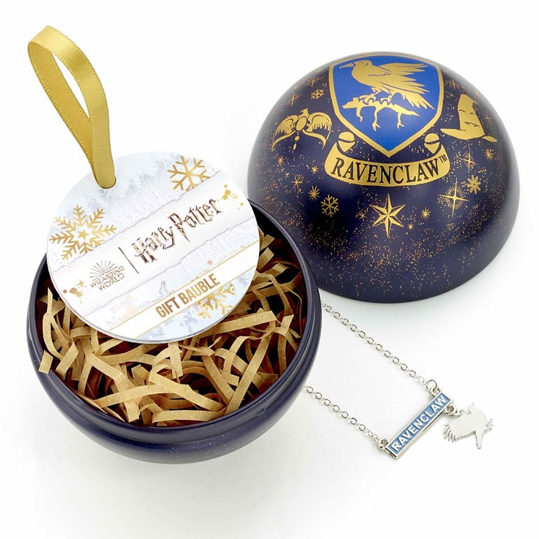 Harry Potter Ravenclaw Tin Bauble with House Necklace Decoration