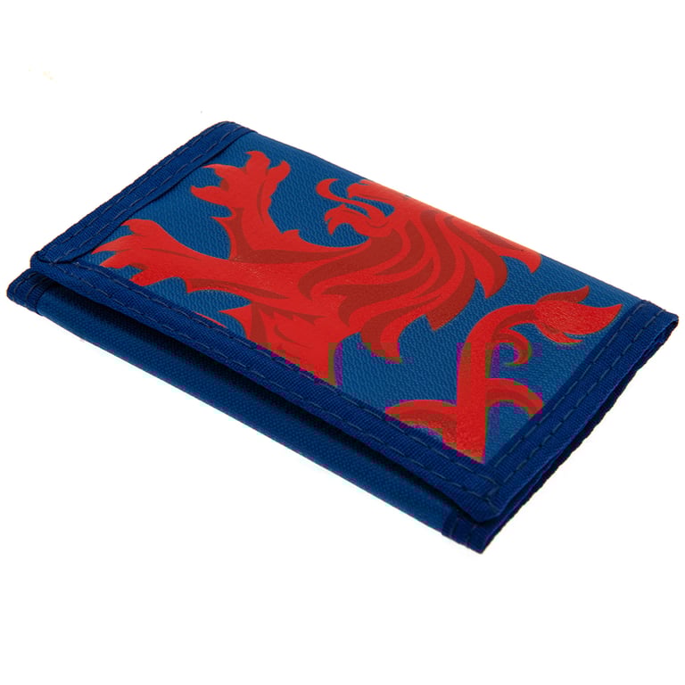 Rangers FC Colour React Royal Blue Wallet - 5 Compartments, Lion Design, External Zipped Pocket