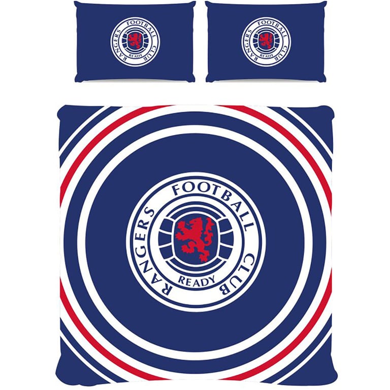 Rangers FC Pulse Double Reversible Duvet Set - Club Crest Design