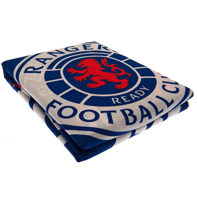 Rangers FC Pulse Reversible Duvet Set with Large Club Crest Design