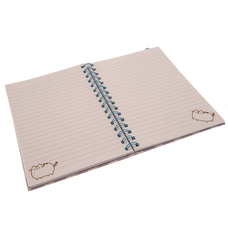 Pusheen A5 Hardback Lined Notebook - Lilac Star Background Design