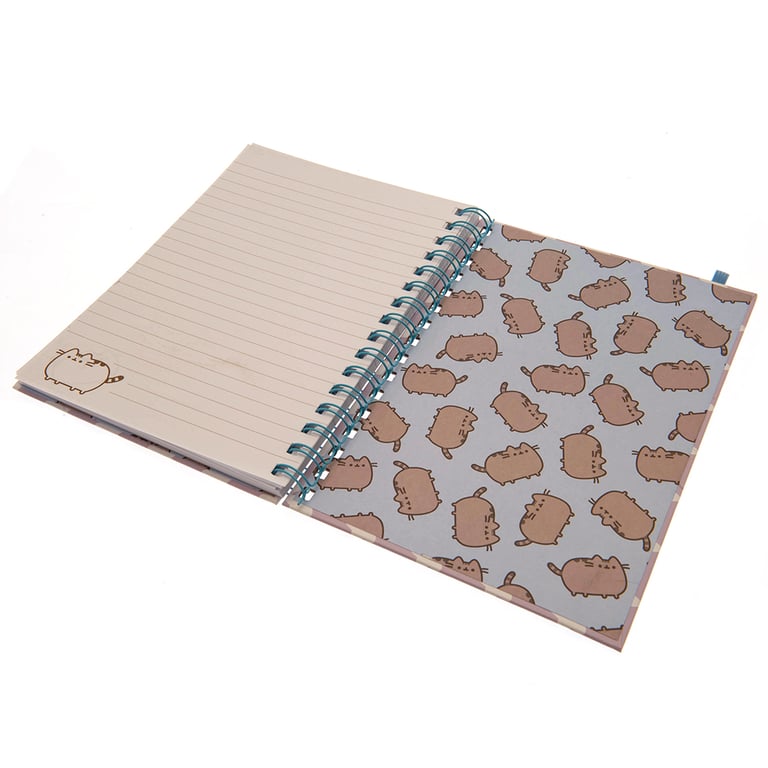 Pusheen A5 Hardback Lined Notebook - Lilac Star Background Design