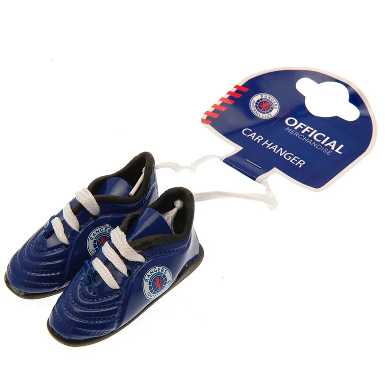 Rangers FC Mini Football Boots - Detailed, Laced Boots with Rangers Crest and Hanging Strap