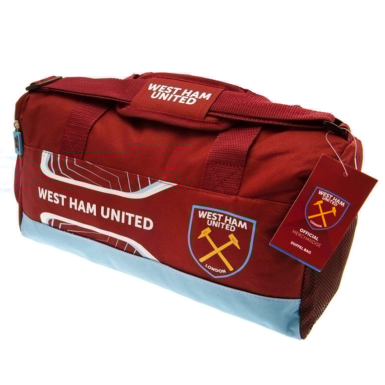 West Ham United FC Large Zipped Duffle Bag with Club Crest and Carry Handles