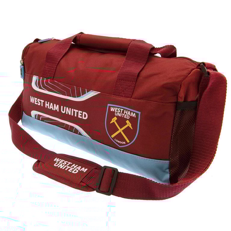 West Ham United FC Large Zipped Duffle Bag with Club Crest and Carry Handles