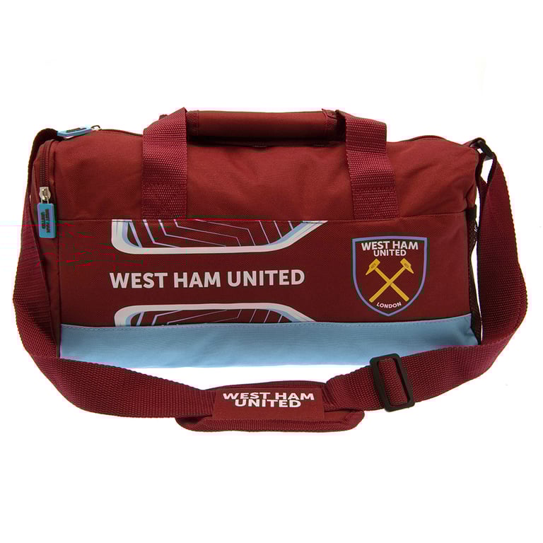 West Ham United FC Large Zipped Duffle Bag with Club Crest and Carry Handles