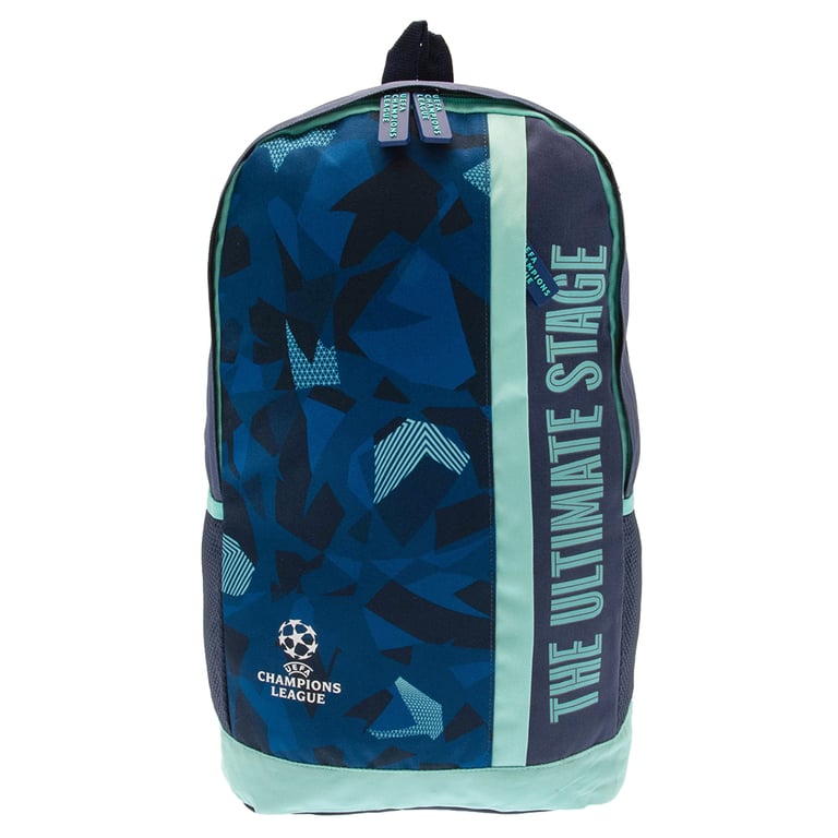 UEFA Champions League Navy Backpack with Adjustable Straps and Large Capacity