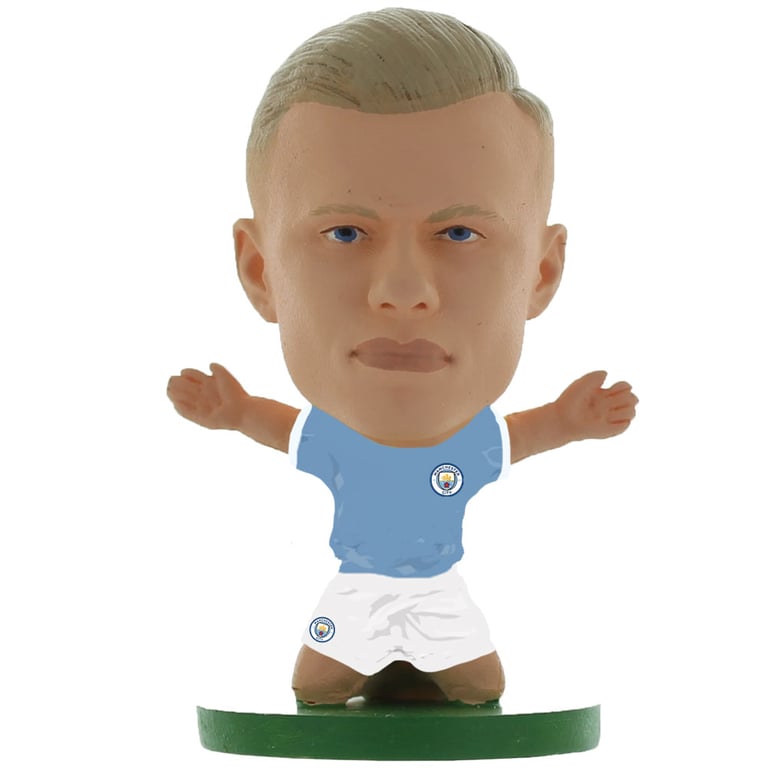 Manchester City FC Erling Haaland Soccerstarz Collectible Figure - 5cm Tall Home Kit Figurine