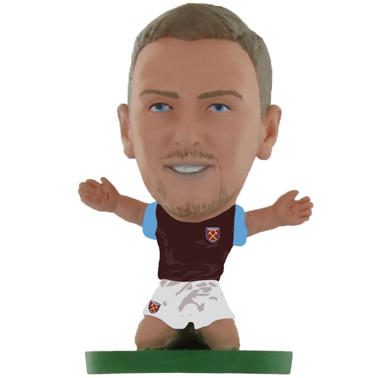 West Ham United FC SoccerStarz Bowen - 5cm Tall Collectible Figure in Classic Home Kit