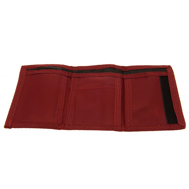 West Ham United FC Colour React Wallet - 5 Compartment Claret Wallet with Gold Crest and Wipe Clean Design