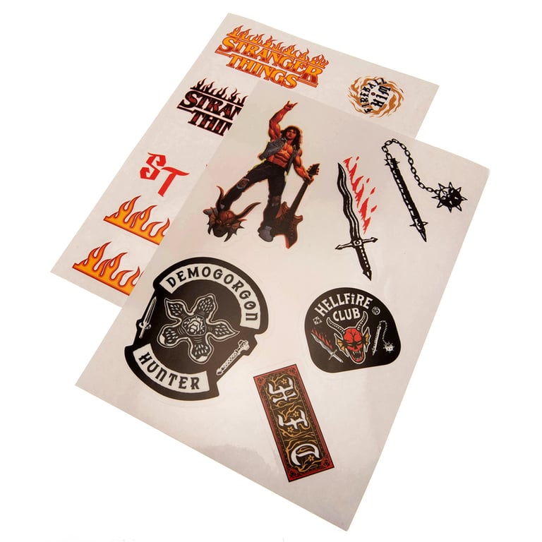 Stranger Things Tech Stickers Set - Vinyl Self Adhesive Decals for Gadgets & Tablets