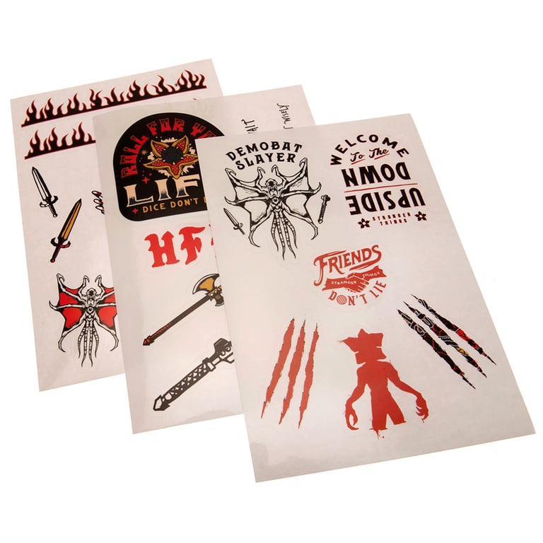 Stranger Things Tech Stickers Set - Vinyl Self Adhesive Decals for Gadgets & Tablets