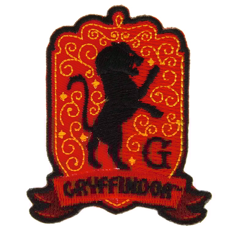 Harry Potter Gryffindor Iron-On Patch - Detailed Embroidery School Bag Decal