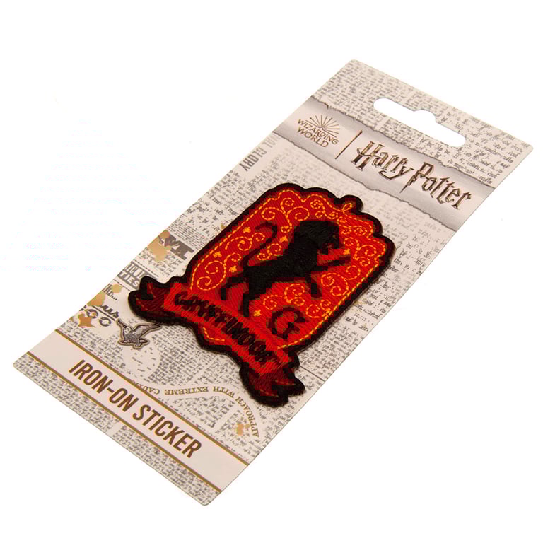Harry Potter Gryffindor Iron-On Patch - Detailed Embroidery School Bag Decal