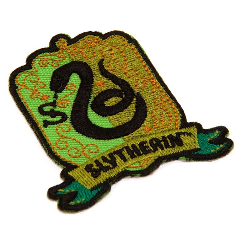 Harry Potter Slytherin Iron-On Patch with Detailed Embroidery