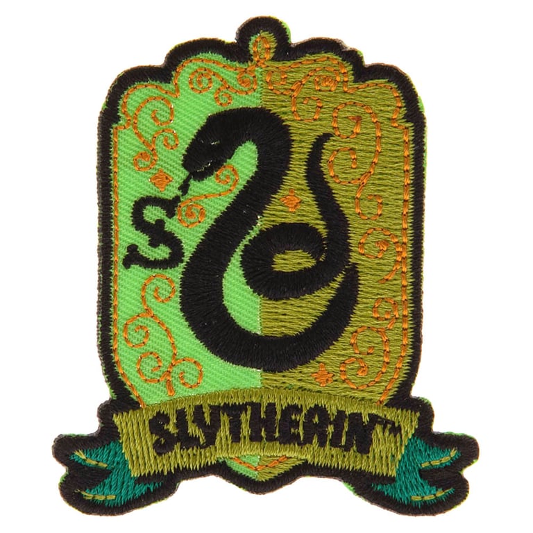 Harry Potter Slytherin Iron-On Patch with Detailed Embroidery