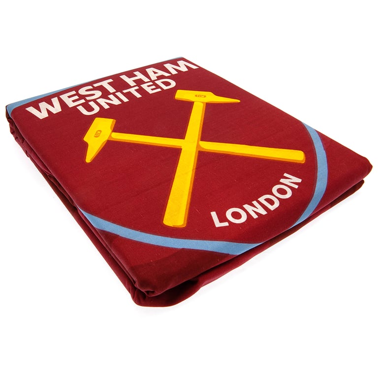 West Ham United FC Player Camo Single Duvet Set - Machine Washable Home Textiles