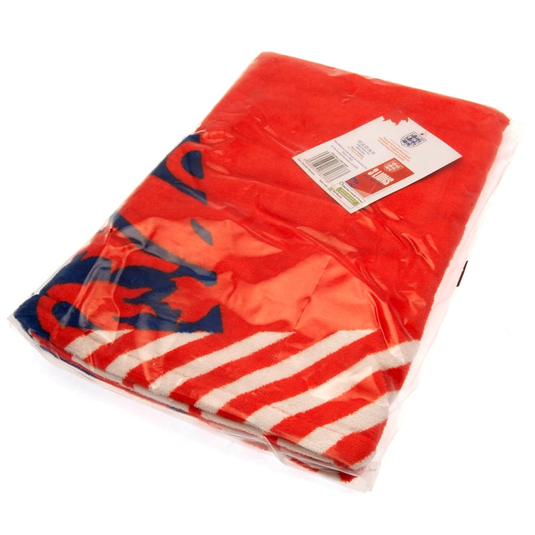 England FA 100 Cotton Velour Towel - Large Soft Beach Towel with Lion Design and England Crest
