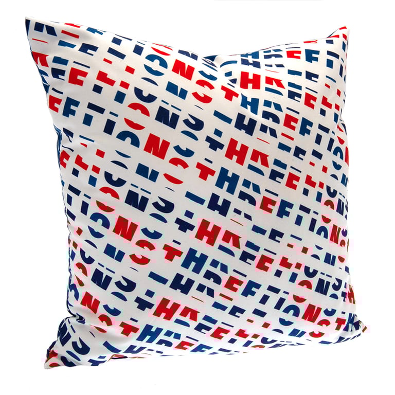 England FA 100 Polyester Crest Cushion - Three Lions Design