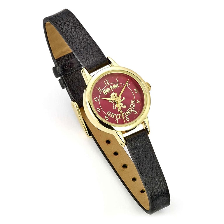 Harry Potter Gryffindor Colour Dial Ladies Watch - Gold Plated Buckle & Black Strap