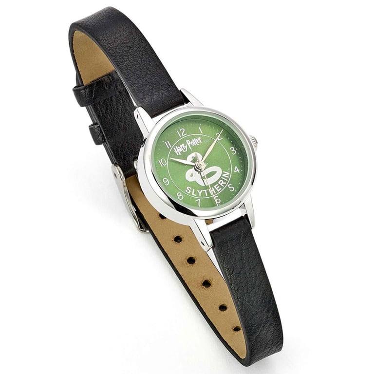 Harry Potter Slytherin Colour Dial Ladies Watch - Silver Dial & Black Strap